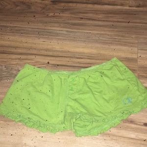 Green sleep shorts